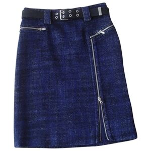 Marc by Marc Jacobs blue tweed wool zipper pencil skirt